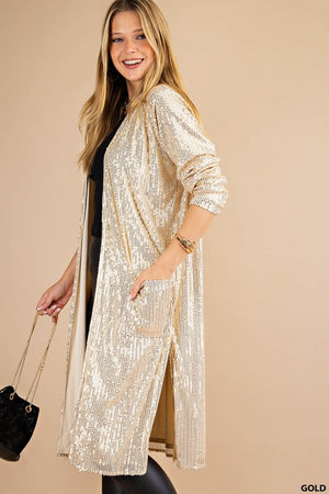 Gold Sequin Duster