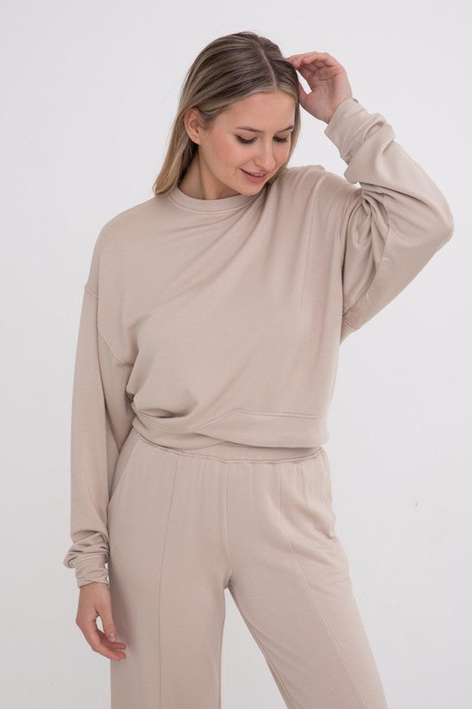 Cozy Crew  (pair with matching front slit pants)