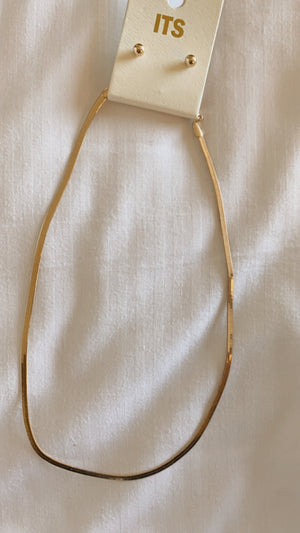Herringbone Necklace Stud combo