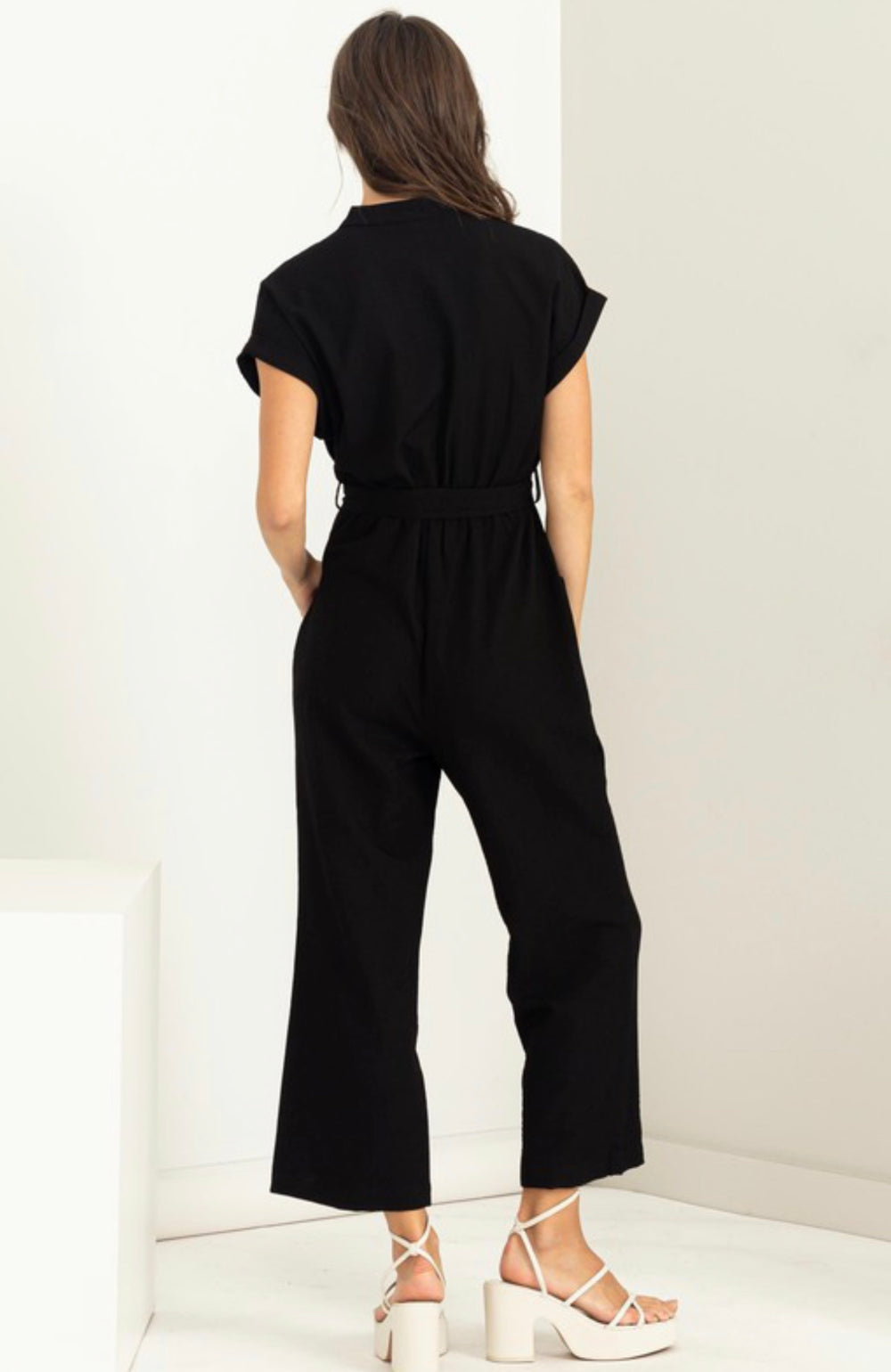 Be Your Sweetheart Belted Jumpsuit