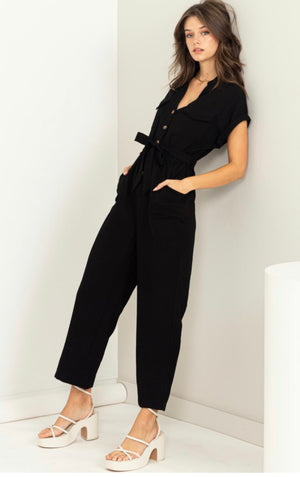 Be Your Sweetheart Belted Jumpsuit
